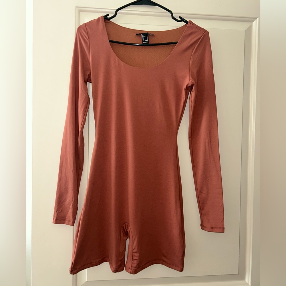 Women’s Longsleeved Brown/Rust Romper